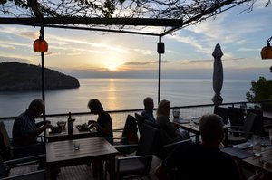 Restaurant Nautilus i solnedgången